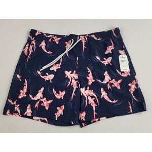 Express Swim Trunks Mens XL Navy Koi Fish Hybrid Swim Shorts 31660631 NEW